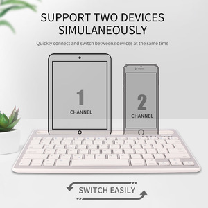 Teclado Inalámbrico Recargable con Diseño Compacto del 75%, Conexión Dual, Teclado BT Delgado para iPad, Tablet, iPhone, Teléfono Inteligente - Product Image 4