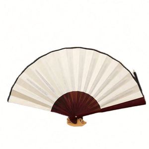 Éventails pliables portables en bambou et tissu, peints sur mesure, style chinois, pour mariages et festivals - Product Image 1