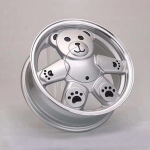 Shengtong ST argent poli finition mignon petit ours en peluche roue en aluminium Mags jantes en alliage pour Mini voiture - Product Image 2