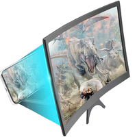 Dropshipping New 14 Inch Flexible Desktop Folding HD Video Holder Stand 3D Enlarged Curved Mobile Phone Screen Magnifier Eye