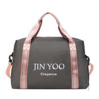 Luxe grand week-end sac polochon pour voyage sport salle de sport Logo personnalisé Polyester fermeture à glissière lettre motif mode féminine