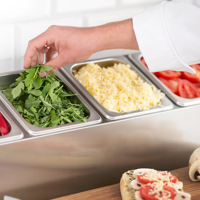 Restaurant Conteneur De Stockage Des Aliments Traiteur Gn Top Table Board Condiment Holders Avec Gn Food Pan and Cover