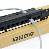 Panel Patch Fiber Optik 24-Port RJ45 1U High Density Rack Mount dengan Garansi 3 Tahun untuk Sistem Kabel Terstruktur Pusat Data
