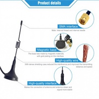 Mini-antenne magnétique de 12 cm à ventouse 470 MHz, antenne LoRa à gain élevé 433 MHz, récepteur d'antenne Wi-Fi pour module sans fil