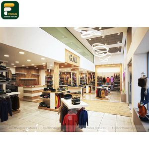 Porte-vêtements en métal brossé pour présentation de vêtements, présentoir de magasin de prêt-à-porter - Product Image 5