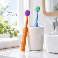 Brosse à dents à tête large en gros OEM & ODM à poils souples pour soins dentaires manuels, nettoyage en profondeur pour adultes, dents de sagesse et outil de nettoyage pour appareils dentaires