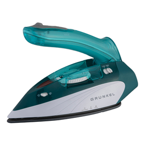 Ferro da stiro elettrico Grunkel 900W, ferro da stiro a vapore da viaggio con piastra antiaderente, blu - Product Image 1