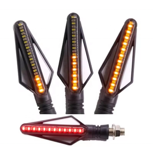 24 LED clignotants de moto indicateur de brouillard queue de frein Streamer <span class=keywords><strong>clignotant</strong></span> pour Yamaha Honda <span class=keywords><strong>KTM</strong></span> Kawasaki motos avant - Product Image 1