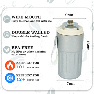 Bán Sỉ 20oz cốc bằng thép không gỉ cốc cà phê chân không cách nhiệt giữ đồ uống nóng trong 6 giờ và lạnh trong 12 giờ - Product Image 3