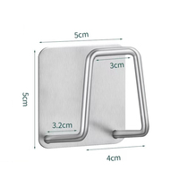 Support de planche à découper en acier inoxydable SUS304, sans perçage, auto-adhésif, pour évier, porte-éponge de cuisine