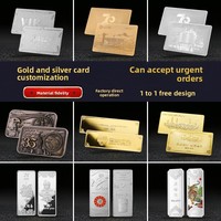 Cartes de visite et plaques nominatives VIP en métal doré haut de gamme, motifs personnalisés