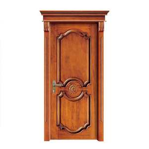 <span class=keywords><strong>Puerta</strong></span> de Madera Maciza Pura, Impermeable, Tallada a Mano, Estilo Posmoderno de Lujo, para Entrada, Dormitorio o Cocina - Product Image 2