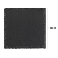 Sous-verres carrés en ardoise naturelle Sous-verres en roche en gros Sous-verres à thé et à vin à isolation thermique