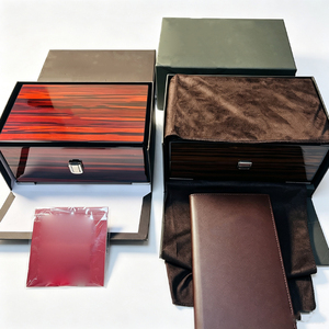 Caja de Reloj de Madera Brillante de Primera Calidad, Juego Completo de Accesorios, Almohada Interior de Terciopelo, Bolsa de Papel, Manual, Caja de Regalo de Almacenamiento de Relojes de Lujo - Product Image 1