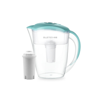 Carafe filtrante à eau manuelle écologique avec charbon actif, purification multi-étapes, capacité 3,5 L pour usage domestique et extérieur