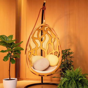 <span class=keywords><strong>Fauteuil</strong></span> suspendu de luxe <span class=keywords><strong>en</strong></span> fibre de verre fait main, style nordique, pour intérieur, extérieur, balcon, chambre, hôtel, appartement, balançoire de détente - Product Image 5