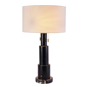 Minimalist Modern Table Lamp Black Marble Base E26 LED 220V Switch Control - Product Image 1