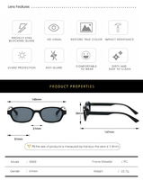 Lunettes de soleil carrées rétro UV400, monture noire, logo personnalisé vintage, lunettes de soleil pour hommes et femmes