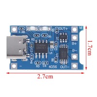 TP4056 5V 1A 18650 TYPE-C USB Module de chargeur de batterie au lithium 1ère classe Inventaire de protection Tampon de charge PCB PCBA Produit