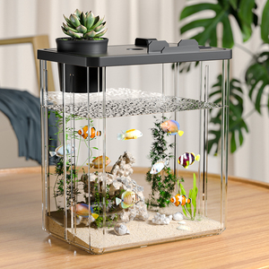Nhà Máy Giá Tùy Chỉnh Acrylic Bể Cá Nhỏ Trong Nhà Vật Nuôi Acrylic Aquarium - Product Image 1