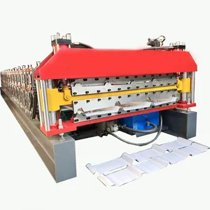 Kombinierte Doppelschicht-Metalldach-Baustoff herstellungs maschinen Stahlziegel-Dachbahn walzen form maschine