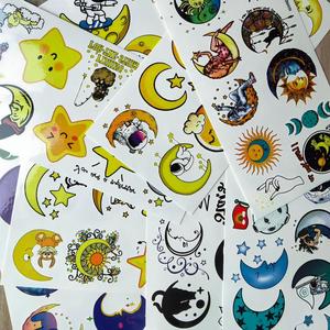 Nouveauté 2026 : Autocollants de <span class=keywords><strong>tatouage</strong></span> temporaire imperméables, écologiques, colorés et mignons, motif Lune et <span class=keywords><strong>Étoile</strong></span>, 8 feuilles, pour fêtes et art corporel - Product Image 6