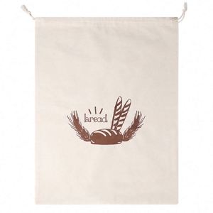 Sacs en lin et coton recyclables avec cordon de serrage, réutilisables et adaptés aux aliments, pour biscuits et pain (vente en gros) - Product Image 6