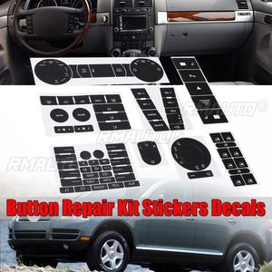 Full Set <b>Car</b> Steering Wheel Windows Headlight Climate Switch Button Repair Stickers <b>Decals</b> for VW for Volkswagen Touareg 2004-09 - Product Image 1