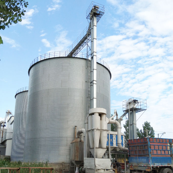 Grain storage silo size 500T steel grain bin for sale