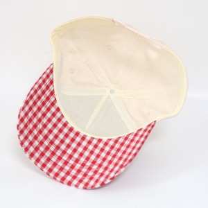 Bán buôn 5 Bảng điều chỉnh thể thao CHA <span class=keywords><strong>hat</strong></span> tùy chỉnh thiết kế hợp thời trang màu be kiểm tra đồng bằng vành bông gorras Mũ bóng chày OEM thêu <span class=keywords><strong>hat</strong></span> - Product Image 4