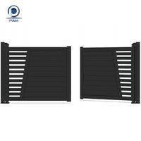 Portail extérieur en aluminium robuste Prima Model 030, porte à persiennes horizontales, clôture moderne, entrée résistante à la rouille, garantie 5 ans