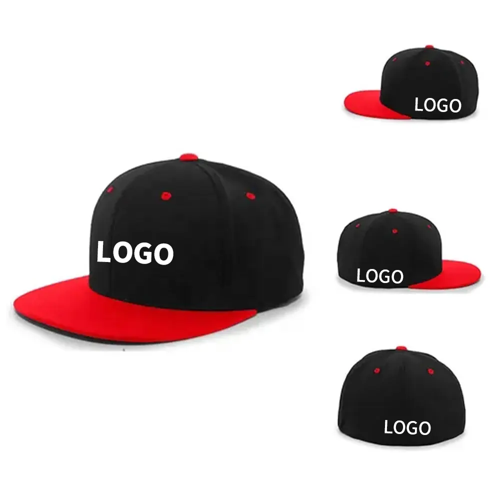 Custom flat hat cotton hip-hop sunscreen flat brim cap Korean style trendy hat can be customized according to the picture