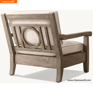 Set di Sedie Lounge in Teak Moderno Ispirato <span class=keywords><strong>all</strong></span>'Estetica del Giardino <span class=keywords><strong>Inglese</strong></span>, Mobili da Esterno Resistenti e Impermeabili per Tutte le Stagioni - Product Image 5