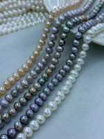 Perles d'eau douce naturelles en vrac Edwin, non-nucléaires, de type œuf, qualité AAAA/AAA, 6-7mm, bijoux blancs de haute qualité et économiques