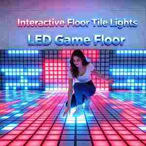 Carrelage de sol LED en plastique, interactif musical, lumineux, ultra-fin, pour usage commercial intérieur en maternelle et aire de jeux - Product Image 3