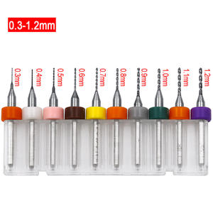 Kit de taladro helicoidal de acero de tungsteno de 10 piezas para soldadura y reparación de componentes SMD Honsen - Product Image 2