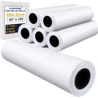 20 "24" 36 "50 yardas 100 yardas 150 yardas Bond Plotter rollo de papel gran formato Cad rollos de papel
