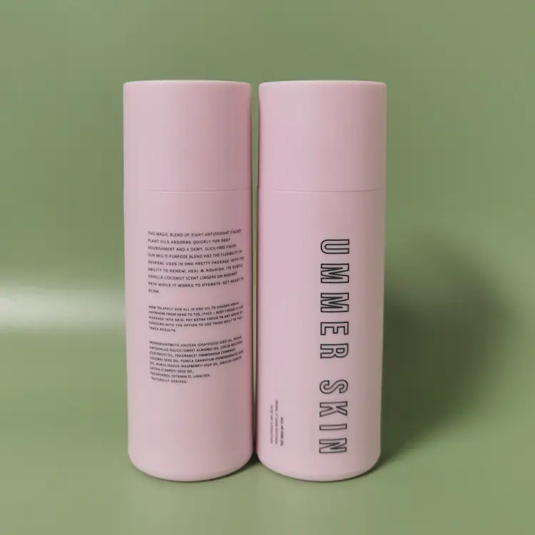 Bottiglia per pompa Airless in plastica riciclata da 100% ml in PP rosa opaco da 120ml