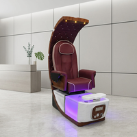 Fauteuil de massage des pieds Canboth CB-P815 style lune avec fonction lavage des pieds, massage des ongles, bain à remous, lampe LED, siège réglable, en fibre de verre