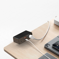 Prise de courant américaine avec pince de fixation pour bureau, multiprise standard américaine avec ports USB 100W/65W Type-C à charge rapide pour la maison et le bureau
