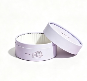 Custom Recyclable Luxury Food Grade <b>Cardboard</b> Can, Round Paper <b>Tube</b> Packaging for Tiramisu Cheesecake & Baked Desserts - Product Image 4