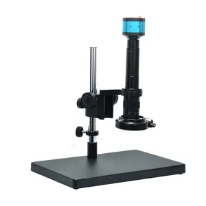 2.0MP HD de la industria Digital microscopio Cámara + 300X C-Mount de la lente VGA AV TV salida de Video + 144 Led luz + gran soporte de mesa de laboratorio de PCB