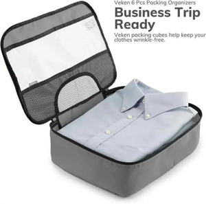 Juego <span class=keywords><strong>de</strong></span> 8 Organizadores <span class=keywords><strong>de</strong></span> Equipaje <span class=keywords><strong>de</strong></span> Compresión Personalizados, con Etiqueta Privada <span class=keywords><strong>de</strong></span> Lujo, con <span class=keywords><strong>Bolsa</strong></span> <span class=keywords><strong>para</strong></span> Artículos <span class=keywords><strong>de</strong></span> Aseo, Zapatos y Ropa Sucia - Product Image 5