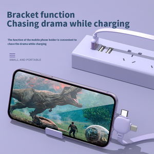 Cable DE DATOS retráctil 3 en 1, cargador de teléfono, carga rápida, portátil, con puertos de almacenamiento L Micro USB, cable de cobre - Product Image 6