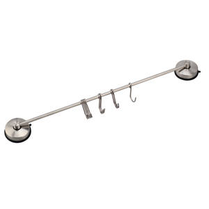Soporte de Cocina con Ventosa de Alta Resistencia, Gancho de Acero Inoxidable para Montar en la Pared, Porta Utensilios con 6 Ganchos Deslizantes - Product Image 2