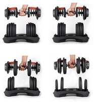 Ensemble d'haltères réglables de haute qualité 24KG/52.5LBS, équipement de musculation pour la maison et la salle de sport