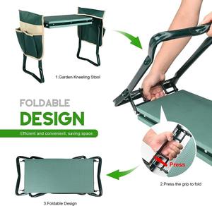 Custom <b>Garden</b> Kneeler Seat with Thicken Widen Soft Kneeling Pad Heavy Duty Foldable Gardener <b>Stool</b> with 2 Tool Pouches Gifts - Product Image 6