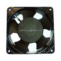 Ventilateur axial DC à cadre carré noir, ventilateur de ventilation sans balais pour armoire électronique et équipement industriel
