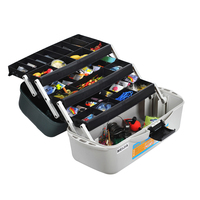 Boîtes à outils personnalisées multifonctionnelles 20 pouces Boîte de rangement d'outils en plastique - Trois tiroirs et étuis rétractables