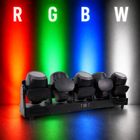 5 шт. * 120 Вт RGBW 4-в-1 светодиодная линейная движущаяся световая панель с диапазоном 3-30 °   Сценическое освещение с регулируемым углом зума, 120 светодиодов 5050 RGB, управление DMX512